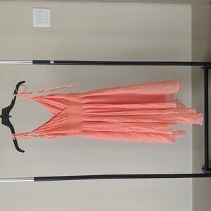Traffic People pink silk A-line dress